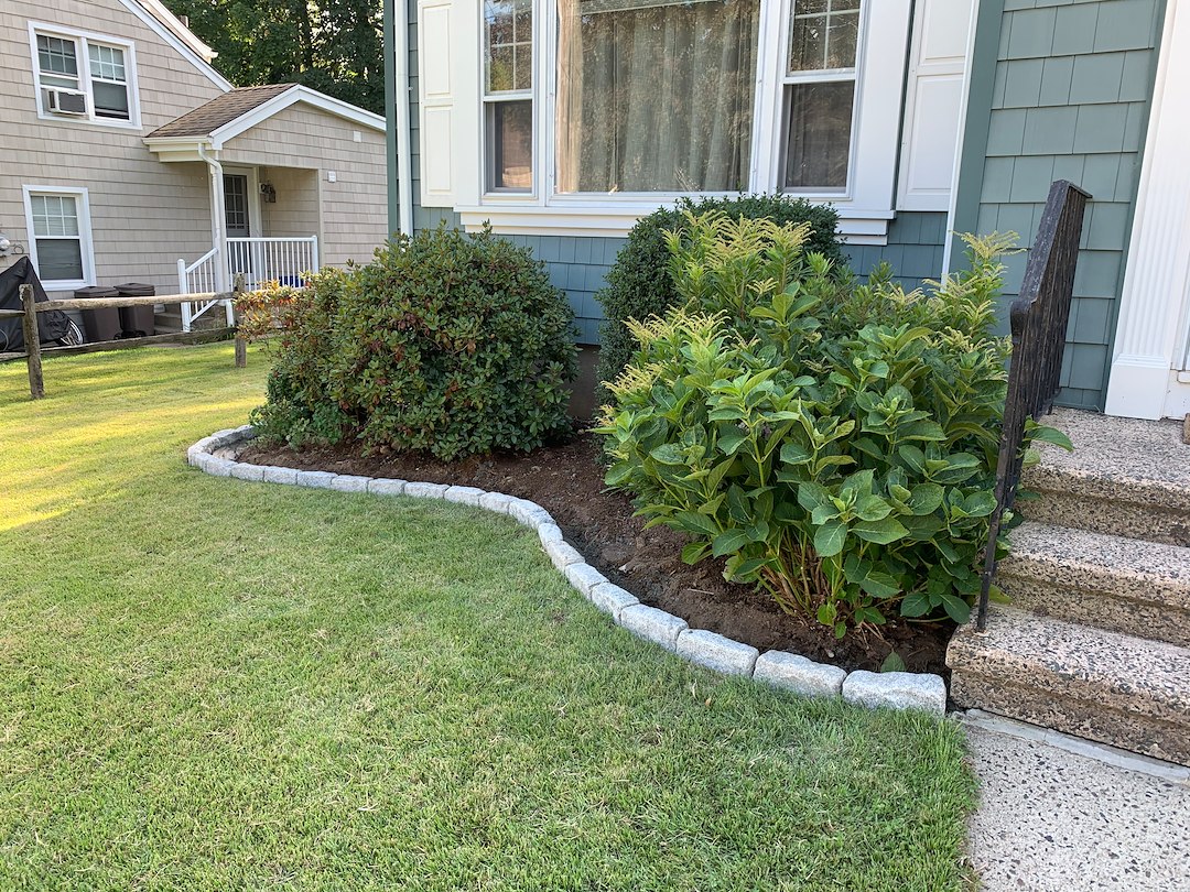 Belgian Block Planting Bed Border Installation in Easton, CT Thumbnail