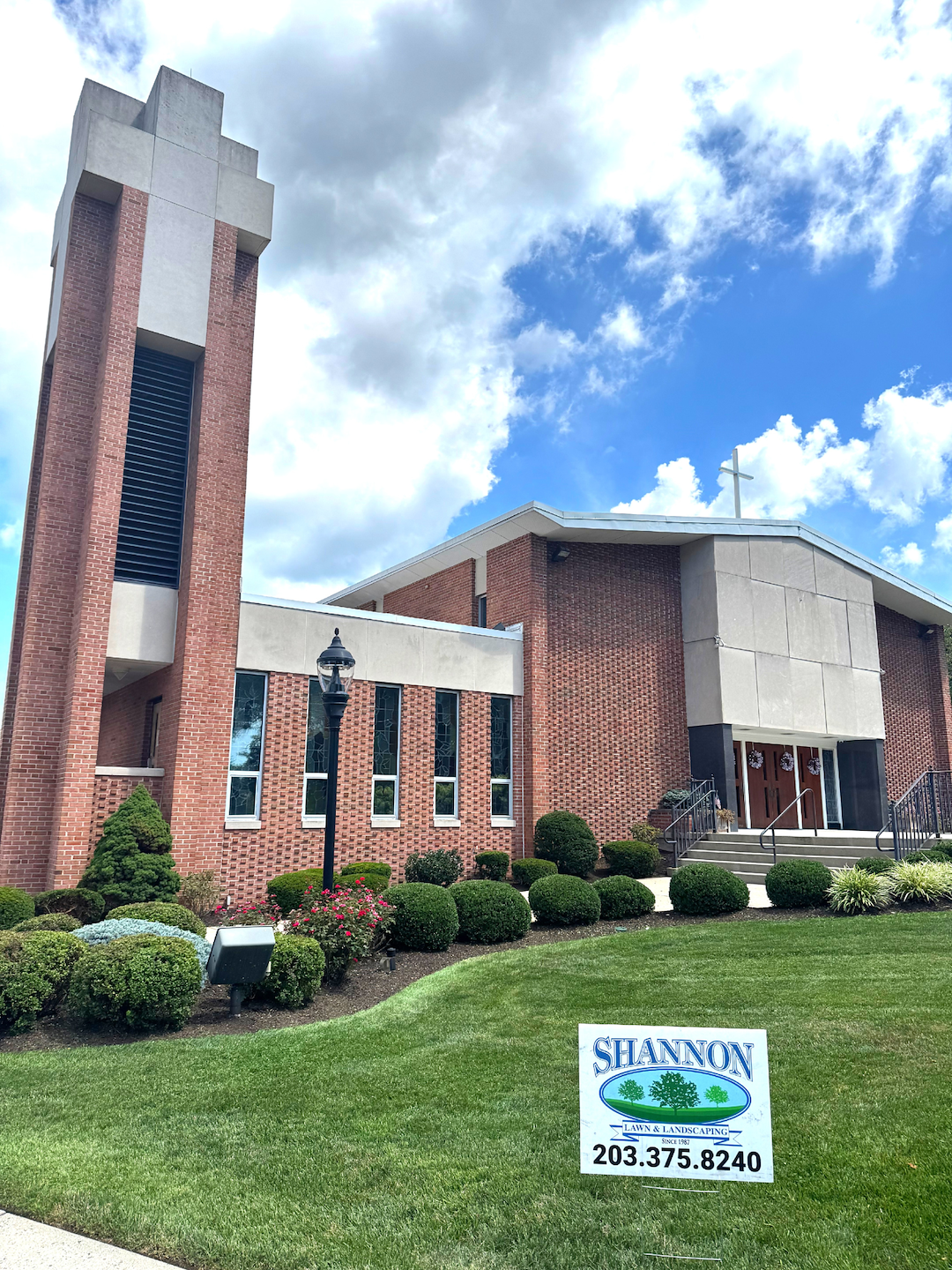 Commercial Maintenance Weeding & Pruning at St. Mark Roman Catholic Church in Stratford, CT